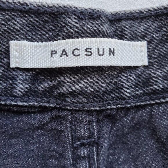 PacSun Y2K Eco Two-Tone Black High Rise Straight Leg Jeans 25 - Picture 9 of 16